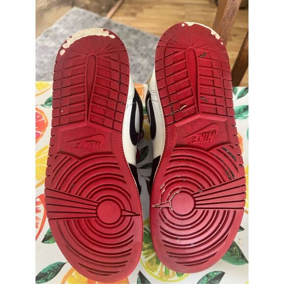 Nike Air Jordan One Retro Mid Rise Black Toe 2023 Black White Red Youth Size 7 - Picture 8 of 13